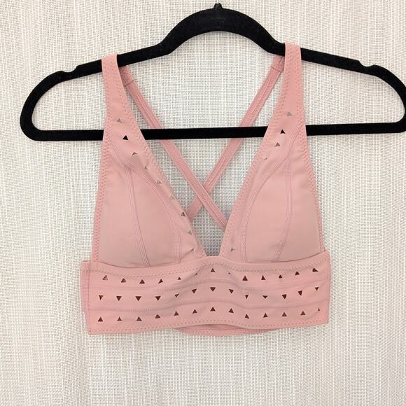 GIGI C Nude Pink Athletic Bikini Cut Out Sport Bra Top, size XS - Picture 1 of 6